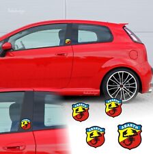 Adesivi Stickers stemma Abarth per montanti Fiat Grande Punto auto tuning Sport