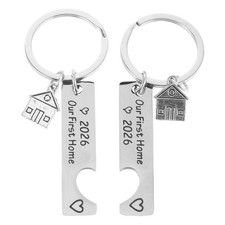  Portachiavi a forma di cuore per inaugurazione della casa, 2 pezzi: il nostro