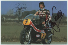 Barry Sheene Motociclista Autografato Firmato Foto AMCo COA 24508