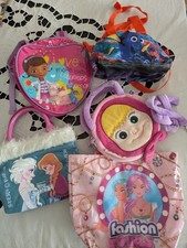 LOTTO DI 5  BORSETTE da Bambina Frozen, Dory, dot. Peluche, Masha e Orso
