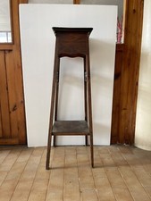 COLONNA ALZATA PORTAVASO ANTICA FATTO a MANO in LEGNO ‘900 ARTIGIANATO LIBERTY