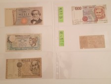 Lotto 5 Banconote Lira Italia