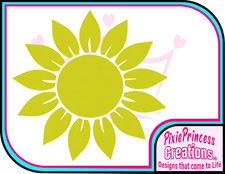 Adesivo vinile fiore sole B