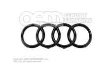 Segnaletica audi nero lucido - nero,
