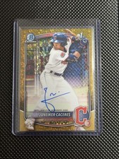 2025 Bowman Cromo Juneiker Caceres 1° Oro Rifrattore Auto /50 Guardiani