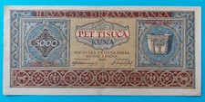 1943 Croazia 5000 kuna
