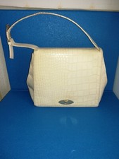 borsa tracolla vintage GIANNI VERSACE bianco panna pelle effetto cocco MEDUSE