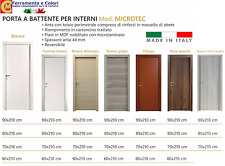 Porta Battente Reversibile Legno Liscia Cieca MICROTEC Porte Per Interni Casa