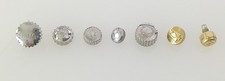 Lotto di 7 corone di ricambio per orologi di marca originali, Omega, Longines..