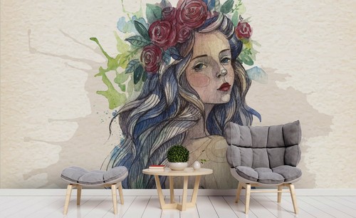 Carta parati disegnata - 3d,