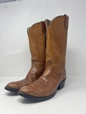 Stivali da cowboy OLATHE vintage anni 80 marrone arachidi 8D made in USA suola ancorata