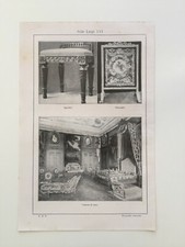 Clipping Ritaglio Vallardi 1958 Stile Luigi XIV XV e XVI Consolle Stipo Paravent