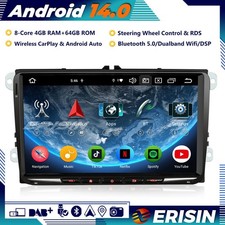 9" Android 14 Autoradio GPS for VW Passat Polo Golf 5/6 Tiguan Touran Jetta Seat