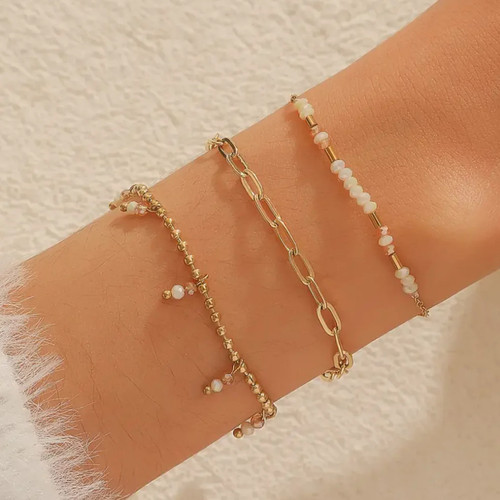 Set bracciali donna dorati - , con