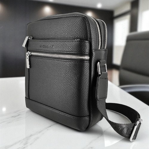 Borsa uomo crossbody nera