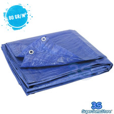 3S TELO TELONE OCCHIELLATO IMPERMEABILE 80gr /m� CON OCCHIELLI ALTA RESISTENZA