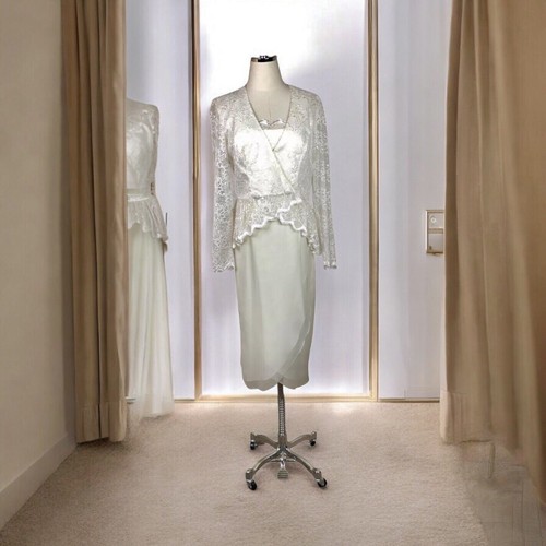 Giacca peplum pizzo bianco - giacca,
