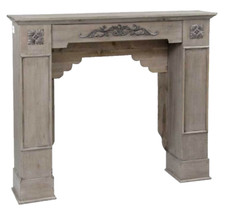 CORNICE FINTO CAMINO CAMINETTO TORTORA ANTICATO CLASSICO MODERNO 110*23*h95 cm