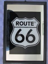 QUADRO A SPECCHIO INSEGNA PUBBLICITARIA "ROUTE 66" - VINTAGE