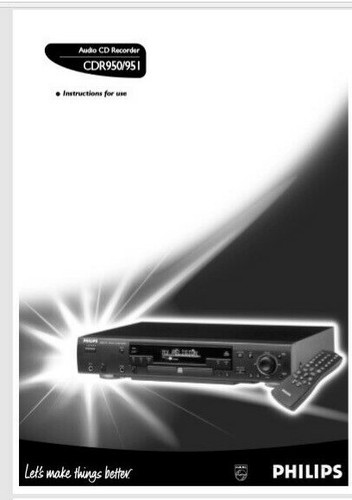 Philips cdr 950 951 - philips, lettore