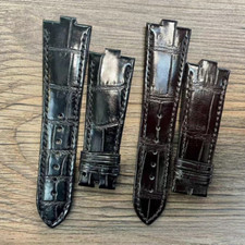 Adatto per Vacheron Constantin Overseas 25x8 mm cinturino di ricambio in pelle nero marrone