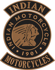 Moto Indiana Cucito su Ferro