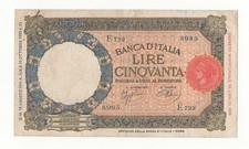 50 LIRE LUPETTA CAPITOLINA  ( FASCIO)  ROMA 2° TIPO    DECR   19/08/1941