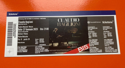 Biglietto concerto usato