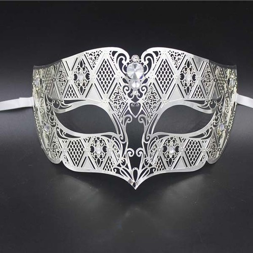 Maschera veneziana metallo - maschera,