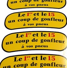 Compressore aria Michelin Man anni '20 (1) "TOP DECAL", bibendum deco antico - NUOVO!