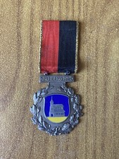 COPIA MEDAGLIA SVIZZERA KIRCHBERG 1925 IN ARGENTO 800 SMALTATA CON NASTRINO PU