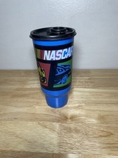 Bicchiere vintage NASCAR Tupperware 4628A-2 On The Go con coperchio richiudibile!