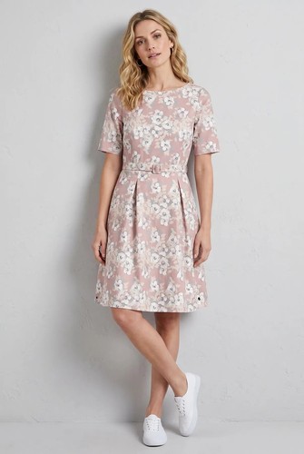 Abito rosa floreale aderente - , e
