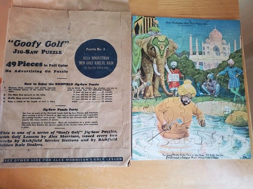 Puzzle vintage goofy - vintage, golf"