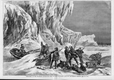 DOG SLEDS DISCOVERY OF THE FRANKLIN ARCTIC EXPEDITION 1859 BOAT SKELETAL REMAINS