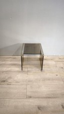 81193 Tavolino da salotto in vetro fumé cromato Gallotti & Radice, anni '80