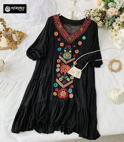 Caftano vestito ricamato - caftano,