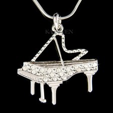 Grande Pianoforte ~ IN Swarovski Cristallo Musica Strumento Collana Natale