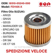 FILTRO OLIO SUZUKI HJ125K AN GN GS 125 HJ  MARAUDER BURGMAN SIXTEEN EPICURO EN