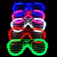 Occhiali LED Lampeggianti per Feste Illuminano Luminosi Neon Discoteca Rave Party - Colori Misti