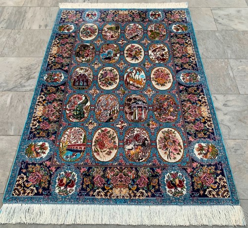 Tappeto 100 seta epoca - epoca, mughal