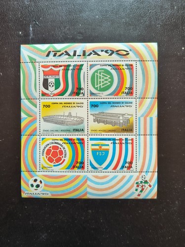 1990 italia foglietto coppa - italia,