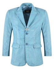 Men's Light Blue Leather