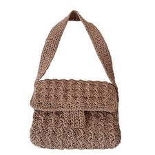 Borsa Uncinetto Beige Nocciola