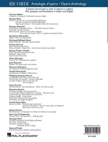 Ricordi opera anthology vocal - opera,