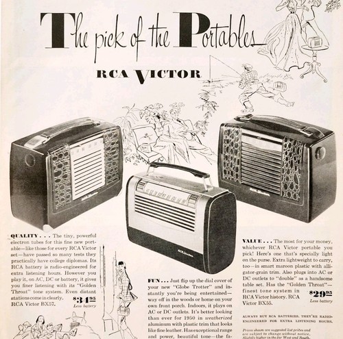 1950 rca victor radio - 1950,