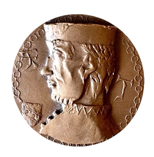 Medaglia bronzo altorilievo - medaglia,