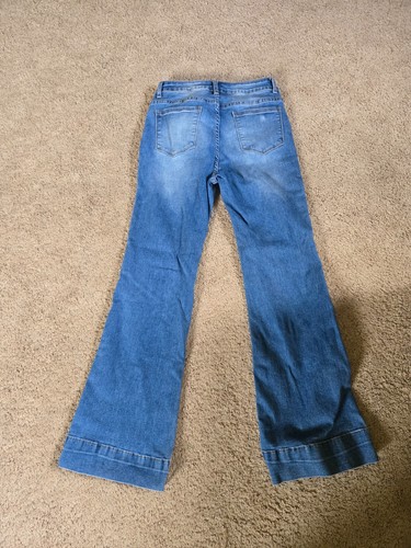 Jeans donna gamba larga vita - gamba,