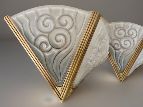 Rare pair art deco - 18.5",