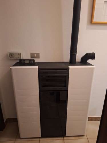 Stufa pellet a parete - a,